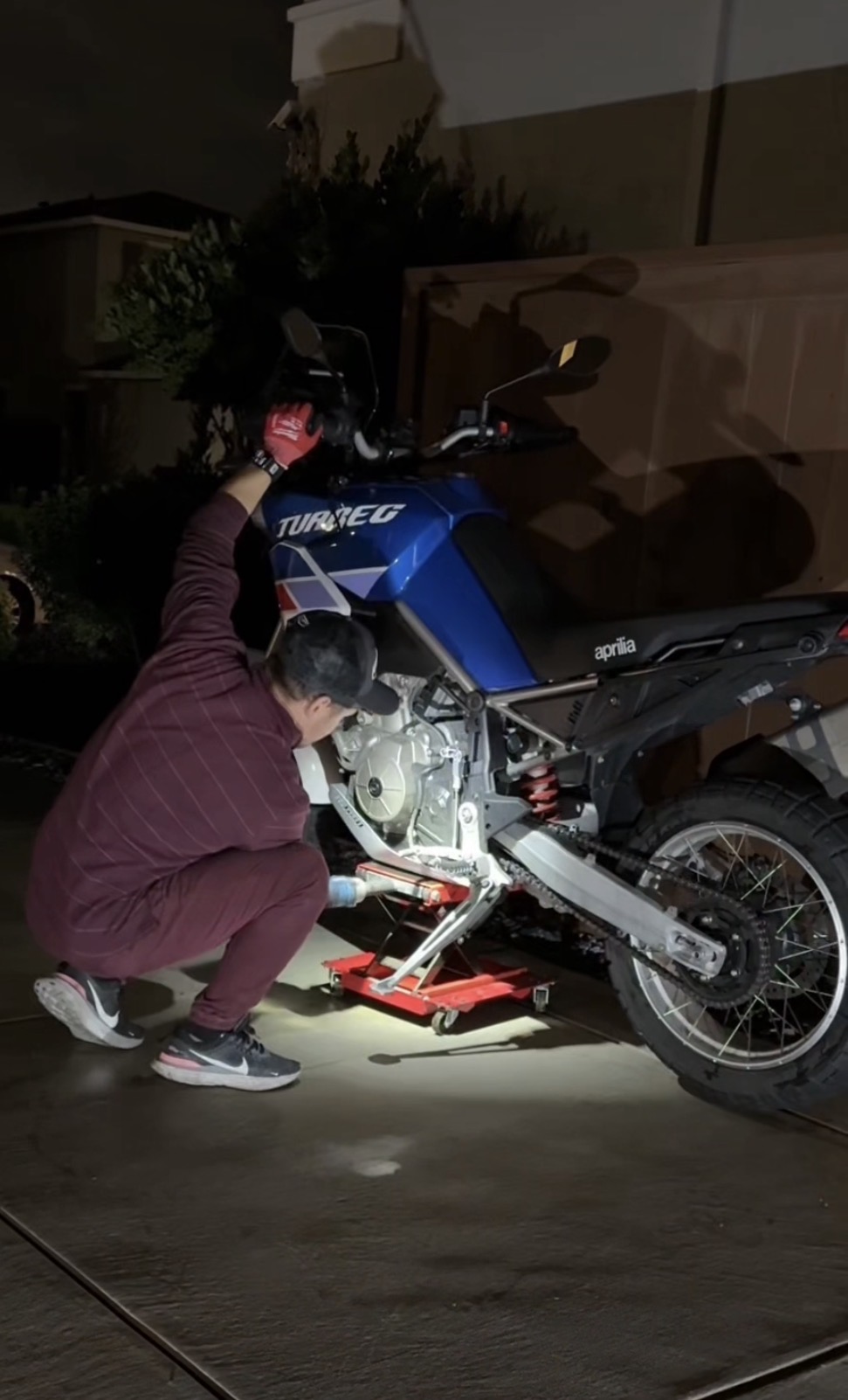 Motorcycle tire job 3